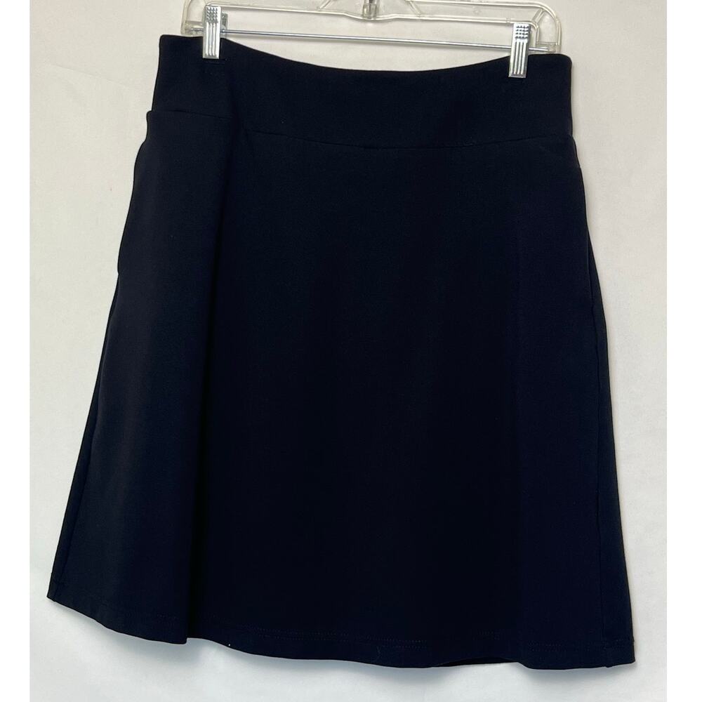 Betabrand Women’s Size Large Black Pull-On Skort Mini A-Line Athletic Casual
